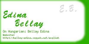 edina bellay business card